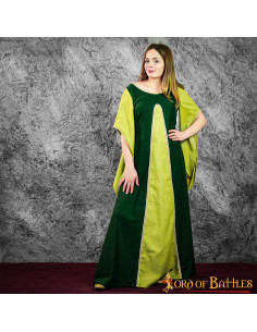 Abito medievale cortigiano Aelis - Verde