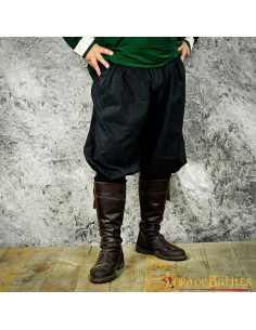 Pantaloni larghi medievali, modello Almogávar - Nero