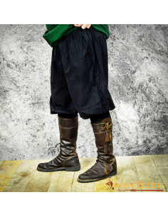 Pantaloni larghi medievali, modello Almogávar - Nero 2