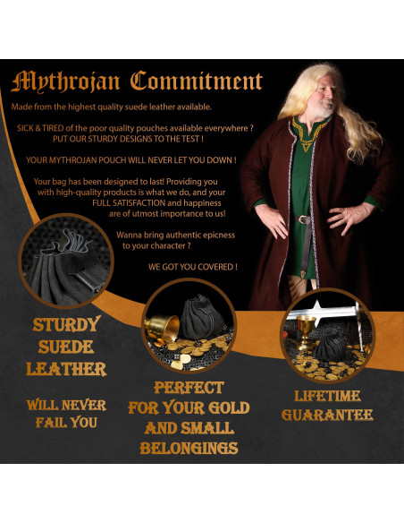 Borsa mendicante medievale - Nero...