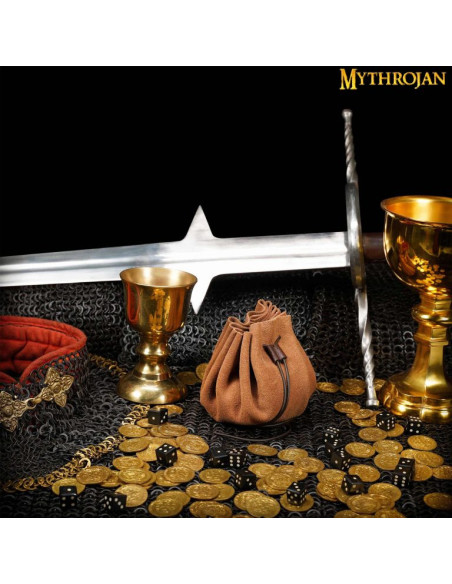 Borsa mendicante medievale - Marrone...