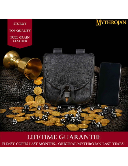 Borsa medievale in pelle con chiusura...