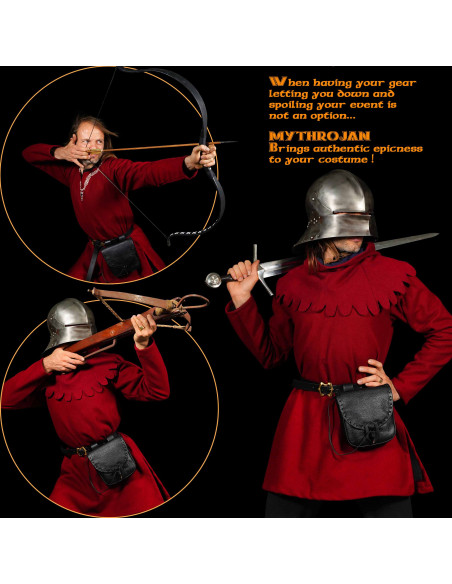 Borsa medievale in pelle con chiusura...