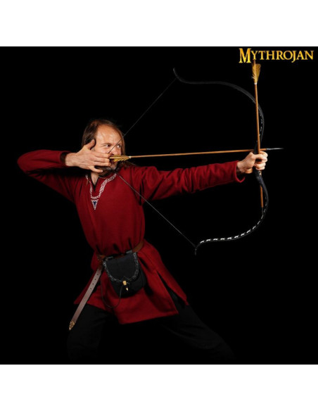 Borsa medievale in tela e pelle con...