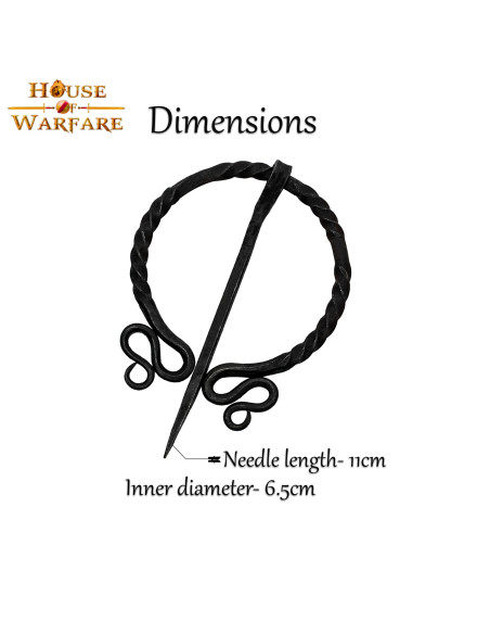 Fibula elfica storica forgiata a mano...