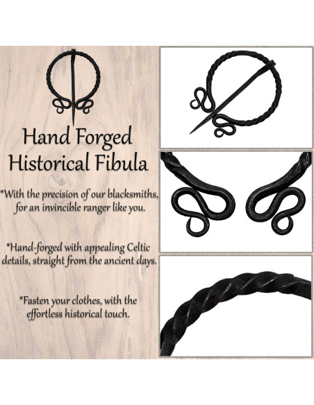 Fibula elfica storica forgiata a mano...