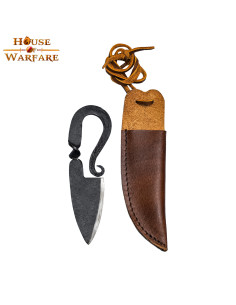 Coltello medievale in ferro forgiato a mano (13,3 cm.)