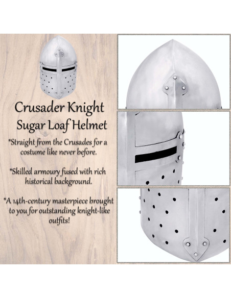 Elmo conico Pan di Zucchero medievale...