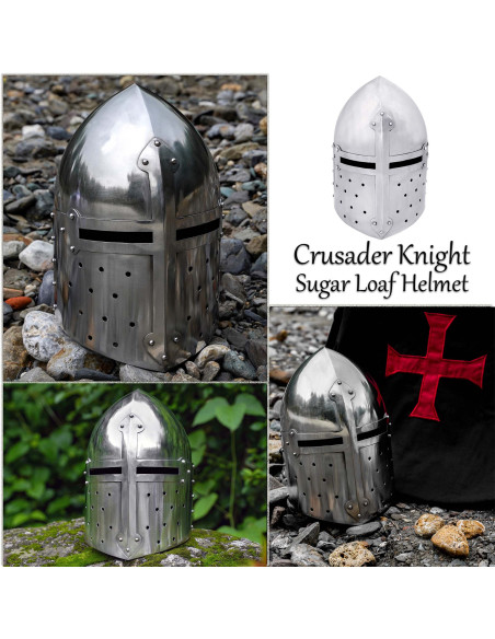 Elmo conico Pan di Zucchero medievale...