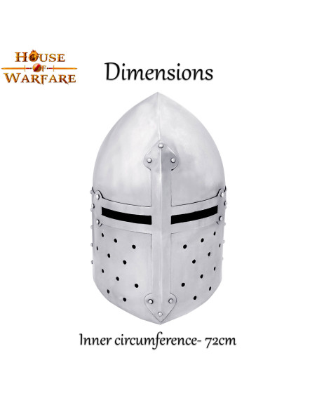 Elmo conico Pan di Zucchero medievale...