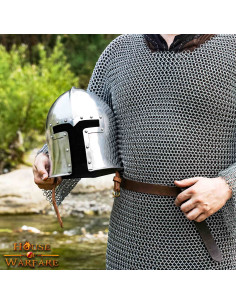 Barbuta italiana in acciaio, XV secolo 2