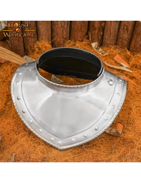 Gorgiera medievale in acciaio, inizio...