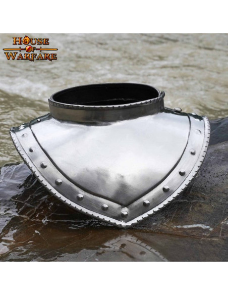 Gorgiera medievale in acciaio, inizio...