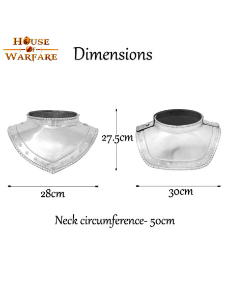 Gorgiera medievale in acciaio, inizio...