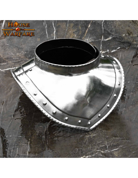 Gorgiera medievale in acciaio, inizio...