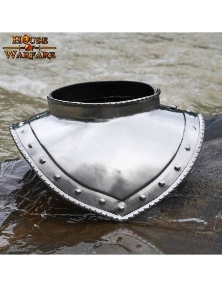 Gorgiera medievale in acciaio, inizio...