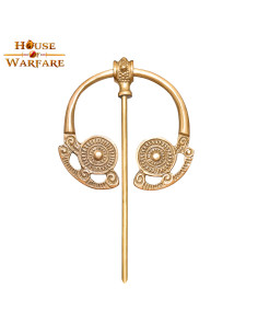 Fibula celtica e vichinga in ottone (10x5,5 cm.)