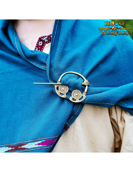 Fibula celtica e vichinga in ottone...