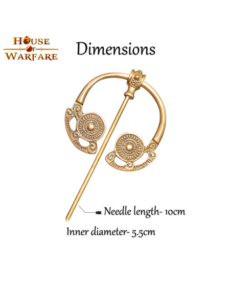 Fibula celtica e vichinga in ottone...