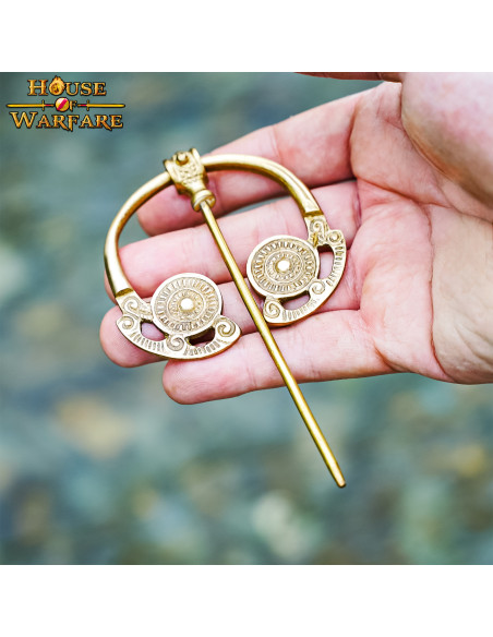 Fibula celtica e vichinga in ottone...