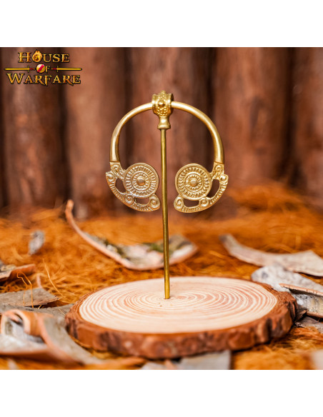 Fibula celtica e vichinga in ottone...