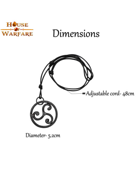 Ciondolo triscele celtico forgiato a...