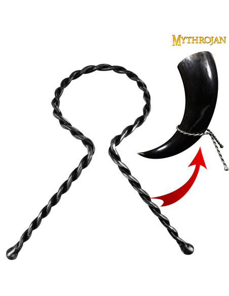 supporto per corno in ferro battuto