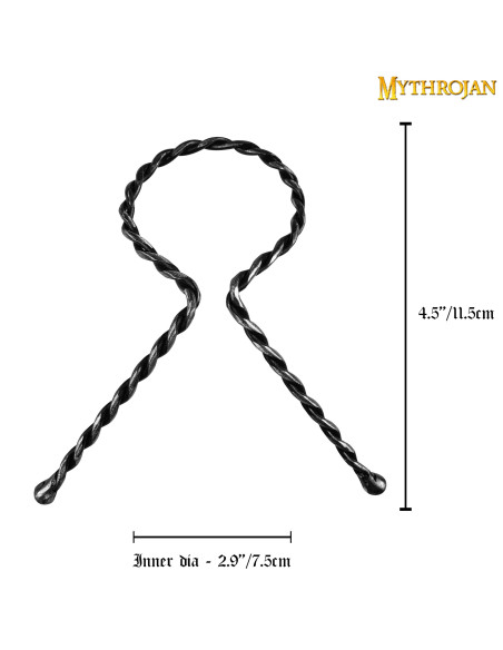 supporto per corno in ferro battuto
