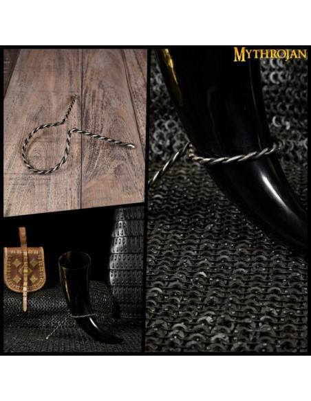 supporto per corno in ferro battuto