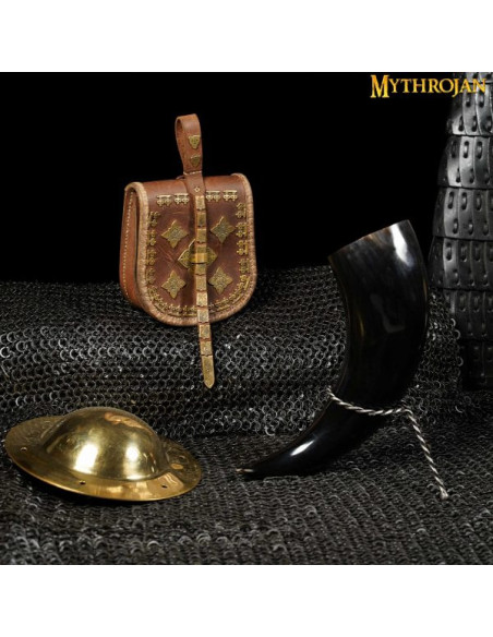 supporto per corno in ferro battuto