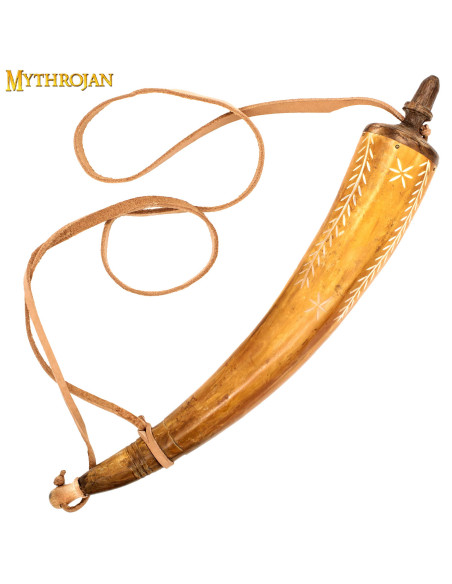 Portacipria in corno intagliato a...