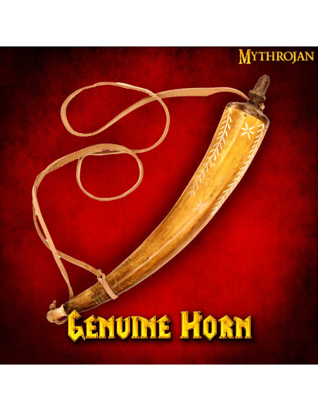 Portacipria in corno intagliato a...