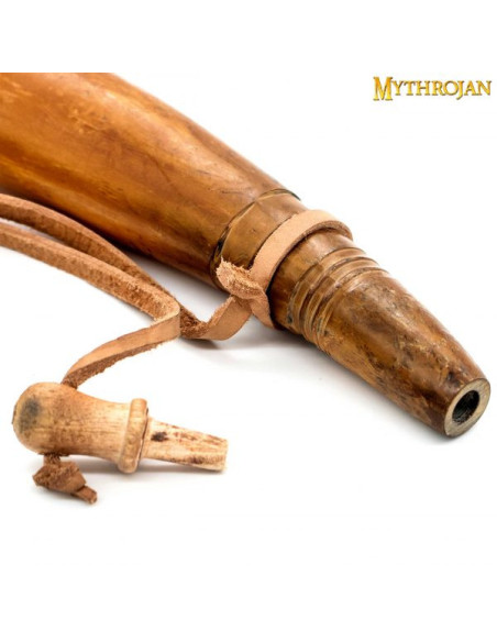 Portacipria in corno intagliato a...