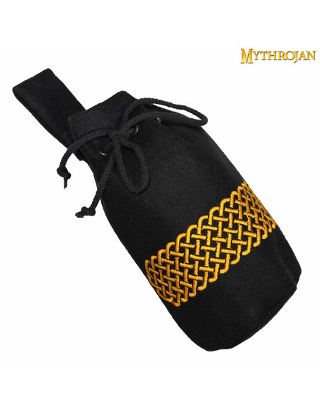 Borsa medievale in lana ricamata per...