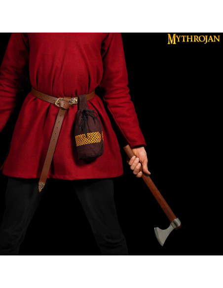 Borsa medievale in lana ricamata per...