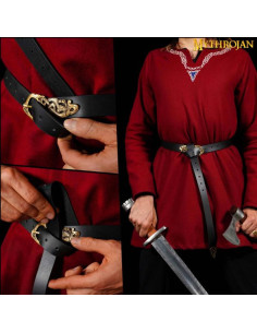 Cintura in pelle vichinga Midgard Serpent, per bambini 2