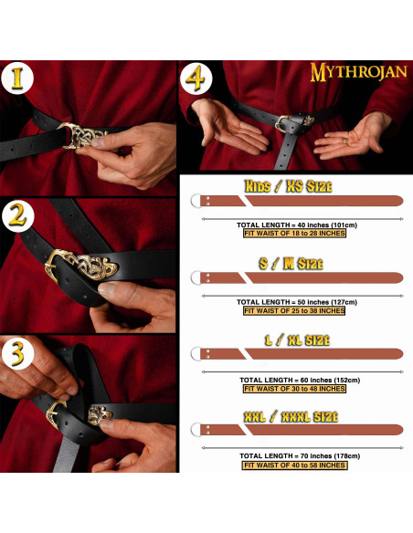 Cintura in pelle vichinga Midgard...