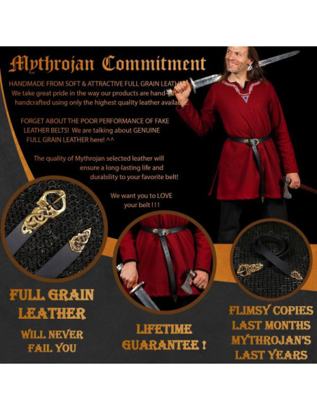 Cintura in pelle vichinga Midgard...