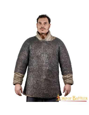 Cotta di maglia medievale con anelli in titanio rivettati ⚔️ Negozio  Medievale