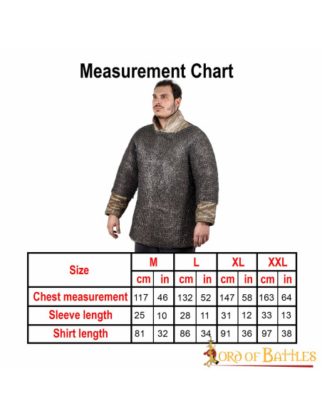 Cotta di maglia medievale con anelli...