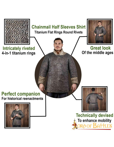 Cotta di maglia medievale con anelli...