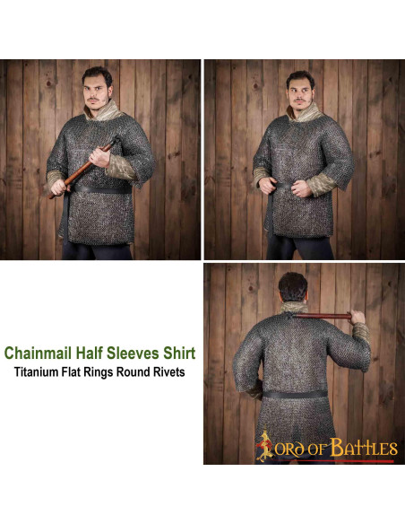 Cotta di maglia medievale con anelli...