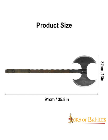 Ascia vichinga a doppio taglio in...