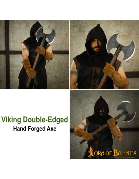Ascia vichinga a doppio taglio in...
