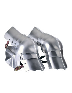 Coppia di ginocchiere medievali in acciaio (XV secolo)