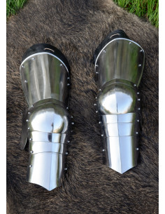 Protezione Gambe medievali in acciaio (XV secolo)