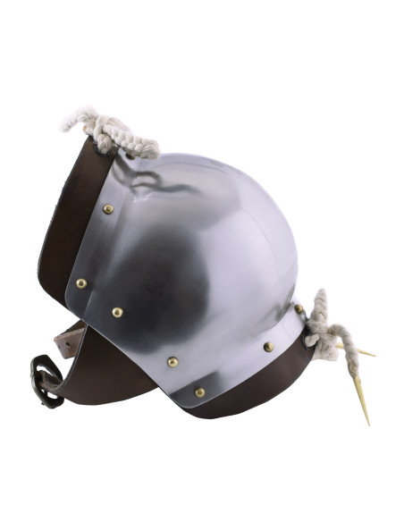 Ginocchiere medievali in acciaio, coppia