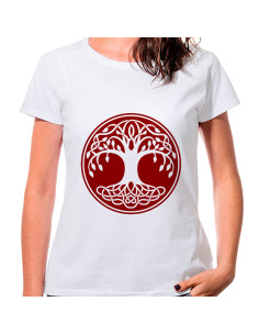 T-shirt Celtic Tree of Life da donna di colore bianco,...