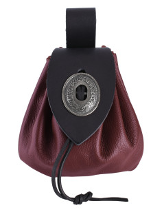 Grande borsa medievale per monete, chiusura in metallo 2