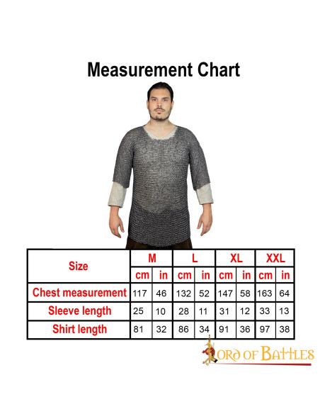 Cotta di maglia medievale, mezza...